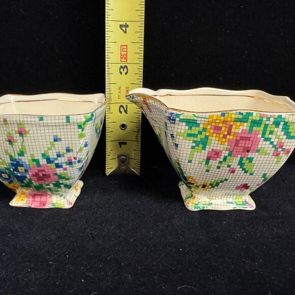 Vintage Chintz Royal Winton Queen Anne Creamer & Open Sugar bowl tea - B1354 - Picture 14 of 14